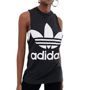ADIDAS ORIGINALS Women's Trefoil Oversize Logo Muscle Tank